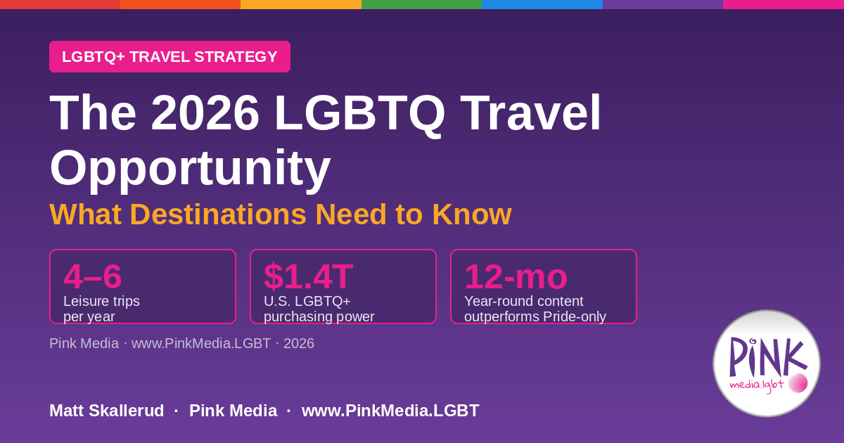 The 2026 LGBTQ Travel Market Is Wide Open — Here's How to Win It | Pink Media
