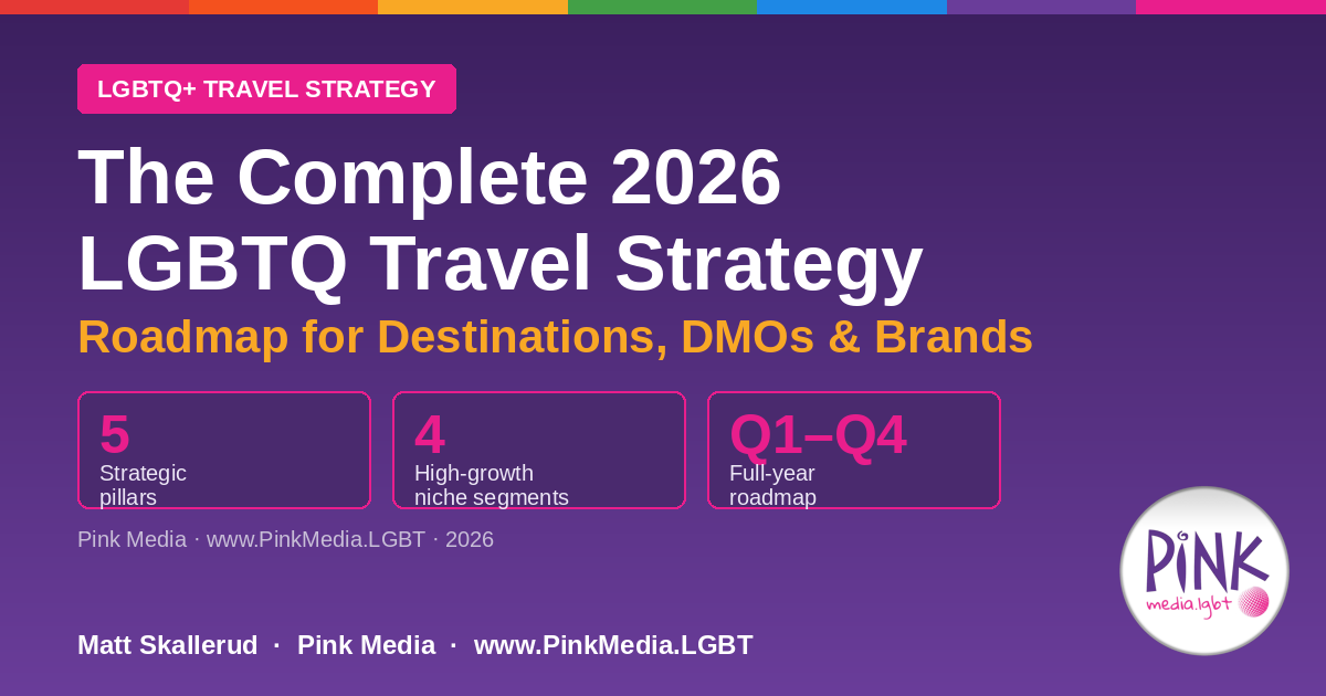 The Complete 2026 LGBTQ Travel Strategy: Roadmap for Destinations, DMOs & Travel Brands | Pink Media