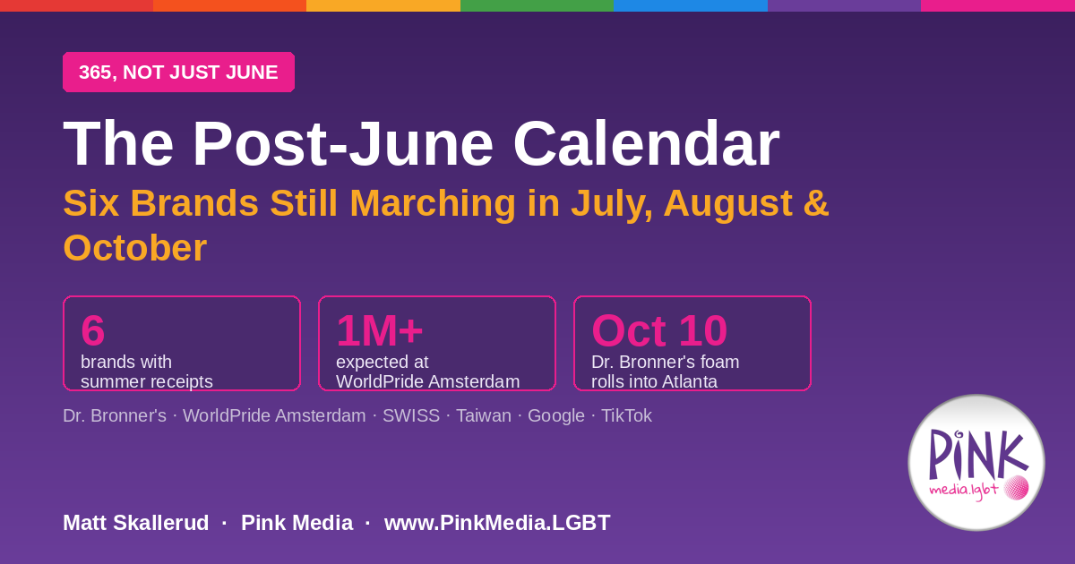 The Post-June Calendar — Six Brands Still Marching in July, August and October | Pink Media