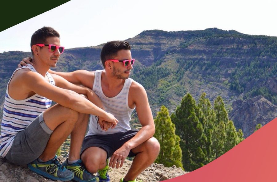 Two Bad Tourists David and Auston on a mountain hike